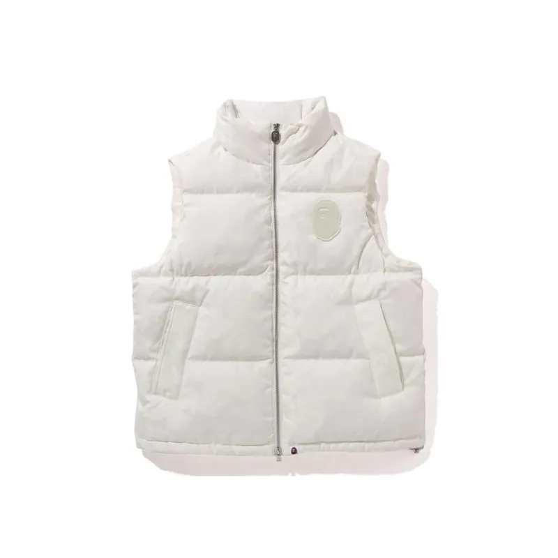 A BATHING APE Tonal Solid Camo Puffer Down Vest Men's-11