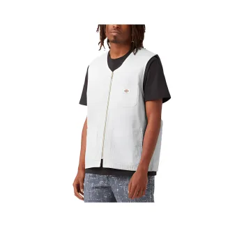 Dickies Stonewashed Duck Carpenter Vest Vest Men's White