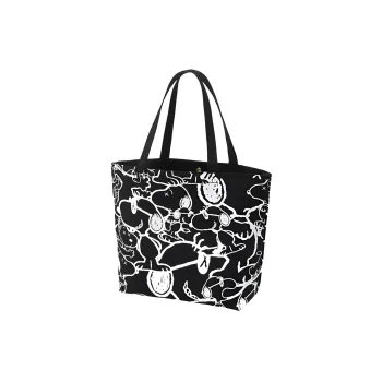 UNIQLO KAWS X PEANUTS Collaboration Cotton Tote Bag, Shopping Bag, Shoulder Bag, Handbag Regular Unisex Black
