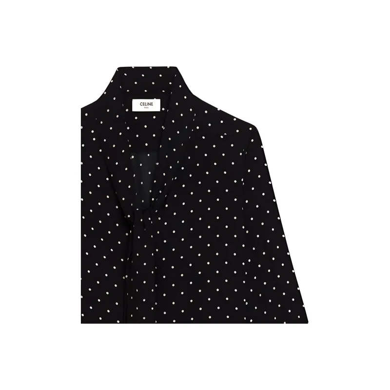 CELINE Loose Shirt 'Black/Cream'-4