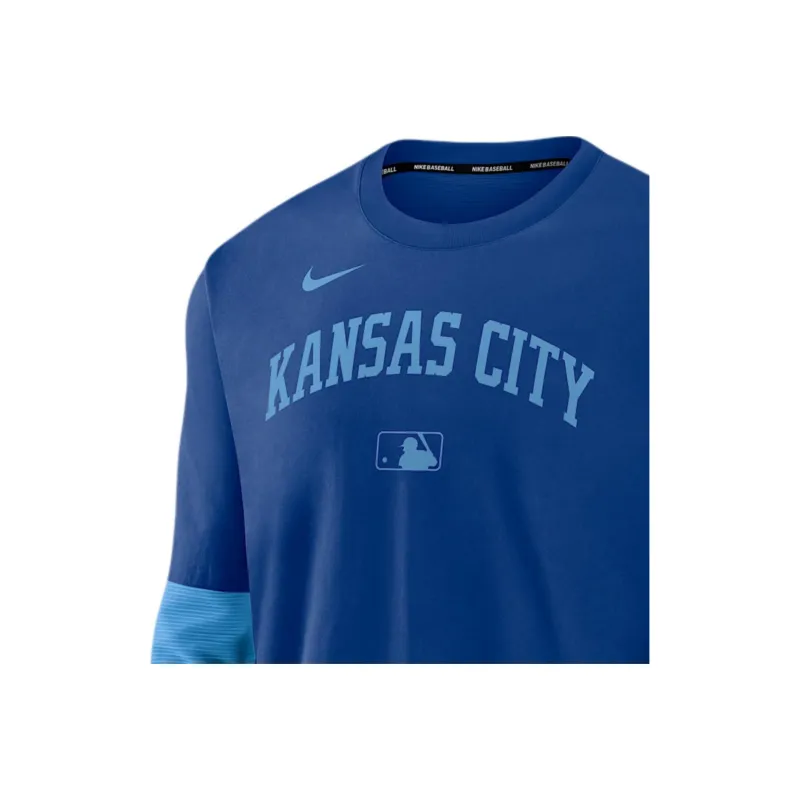 Nike Kansas City S Authentic Collection Player Men's Nike Dri FIT Mlb Pullover Sweatshirt-2