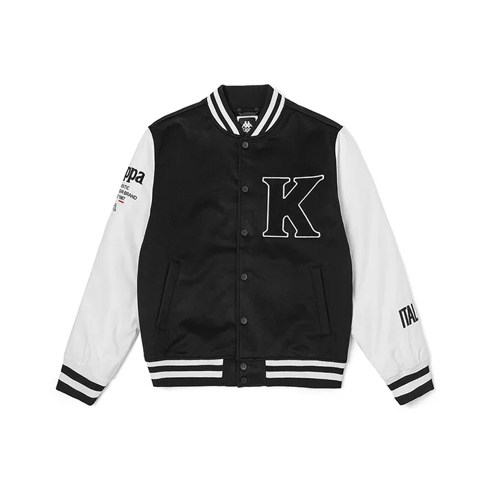 Kappa Letter Stripes Baseball Collar Puffer Jacket Men's-4