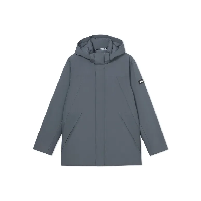 AIGLE Down Jackets Men Rock Blue Gray-0