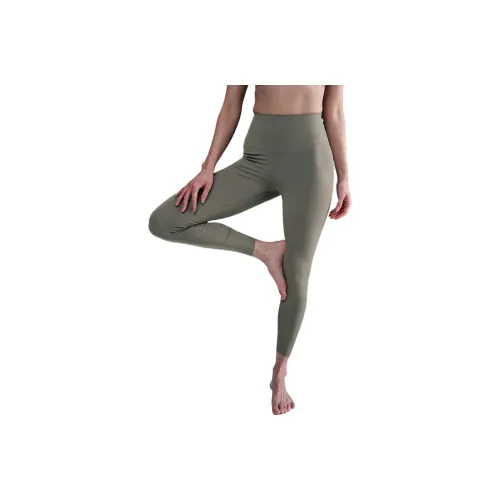 Nike Yoga Pants Women's Light Army Green Black