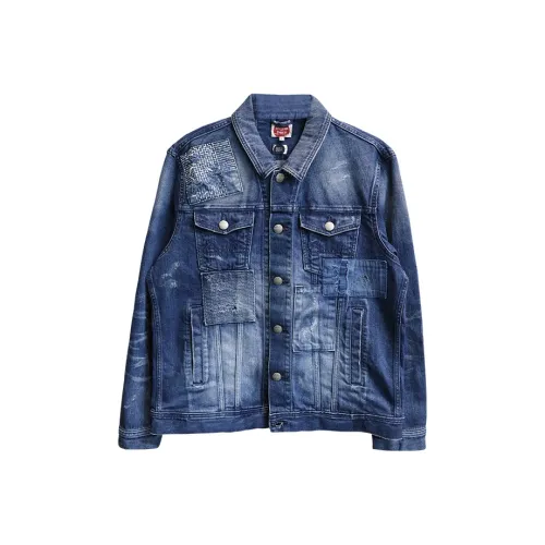 CHEVIGNON x WHOVAL Denim Jacket Men's Blue