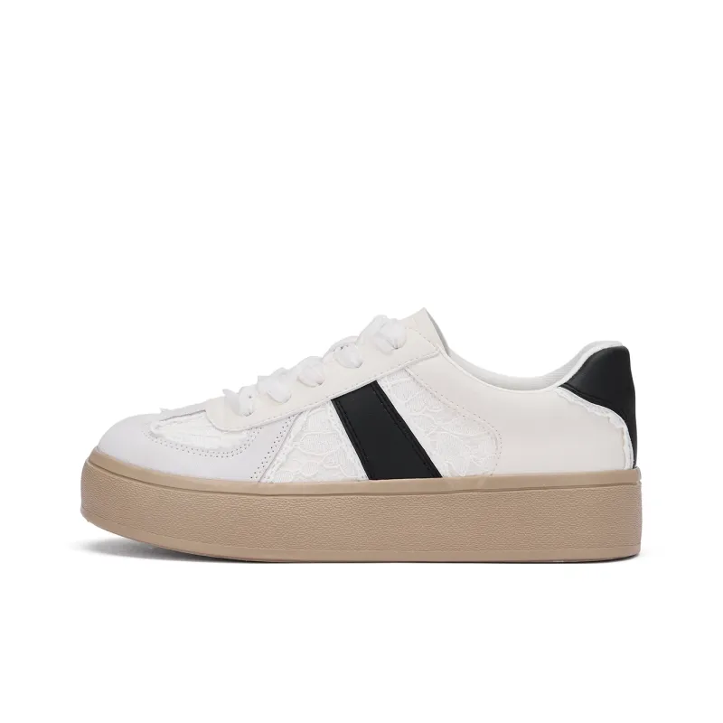 Hotwind Cream Lace Series Anti-Slip Wear-Resistant Low-Top Casual Shoes Women's-10