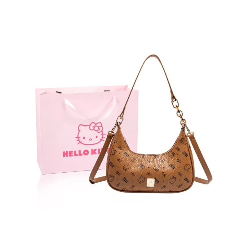 MESUCA × Sanrio Hello Kitty Collaboration Kitty Series PU Underarm Shoulder Bag Women's Multicolor-7