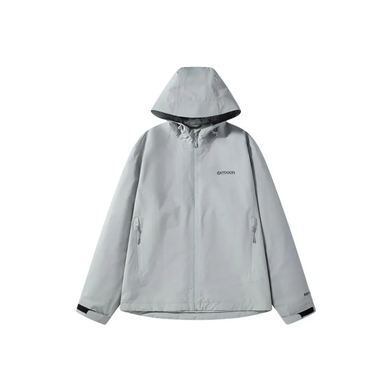 OUTDOOR PRODUCTS Waterproof, Windproof, Breathable, And Abrasion Resistant Windbreaker Jacket Men's Glacier Gray-0