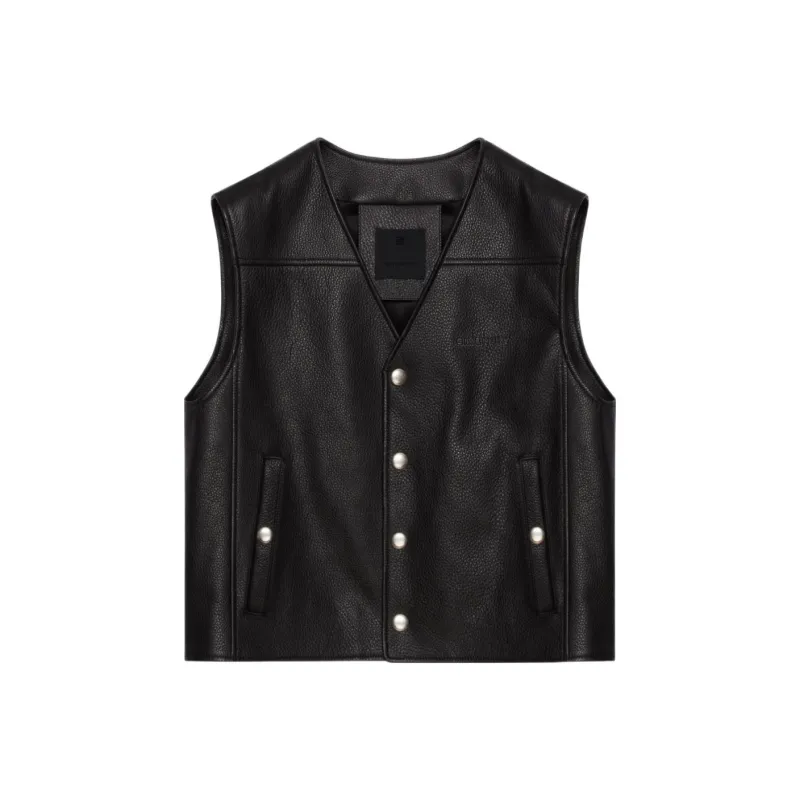 Givenchy Logo debossed Leather Vest-0