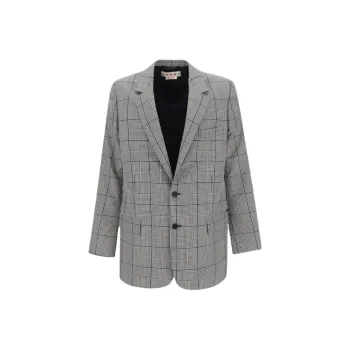 MARNI Single-Breasted Checked Blazer