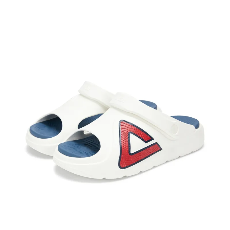 PEAK EVA Slip Resistant Odor Resistant Abrasion Resistant Slide Slippers Men's Navy Blue Red-6