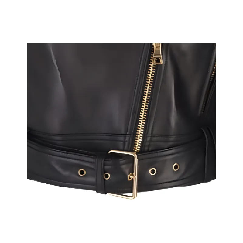 BALMAIN Chain Quilted Leather Crop Jacket Black-6