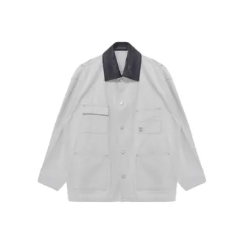 WOOYOUNGMI Leather Collar Jacket