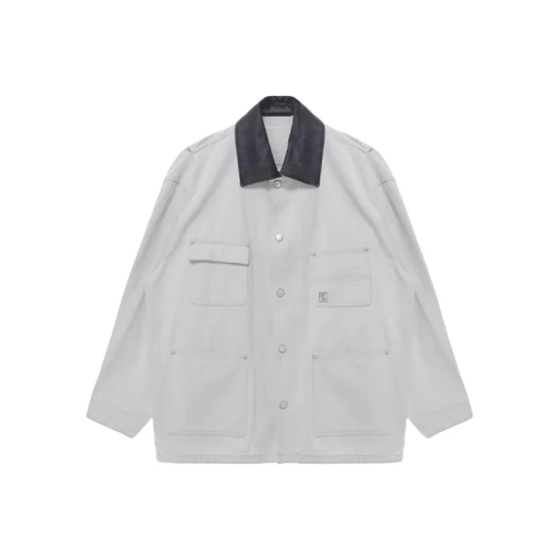 WOOYOUNGMI Leather Collar Jacket-0