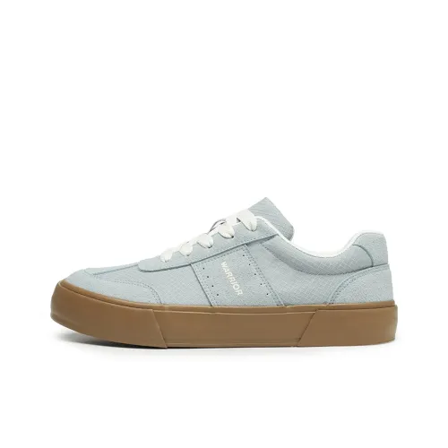Warrior Coverage Abrasion Resistant Lightweight Breathable Slip Resistant Low Top Skateboard Shoes Men's Light Blue