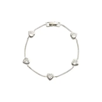 Givenchy Cubic Zircon, Metal Bracelets Unisex Silver