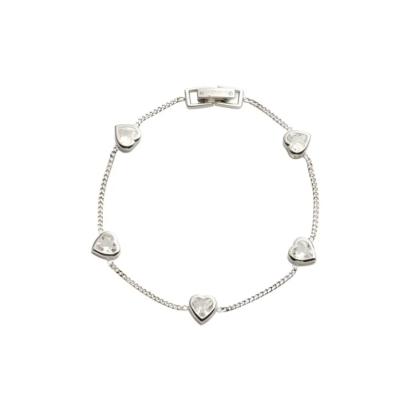 Givenchy Cubic Zircon, Metal Bracelets Unisex Silver-0