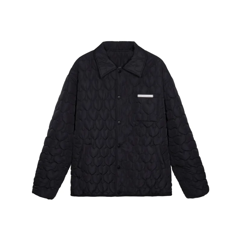 KILLWINNER Letter Stand Collar Loose Fit Thickened Puffer Jacket Unisex-0