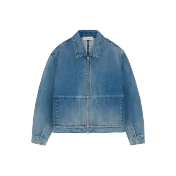 Fear Of God Drop Shoulder Zipped Denim Jacket
