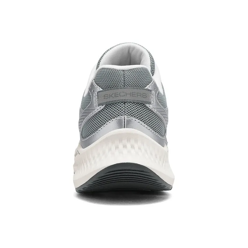 Skechers Women's GO Series Cushioning, Breathable, And Resilient Design Low Top Running Shoes Women's Silver Green-3