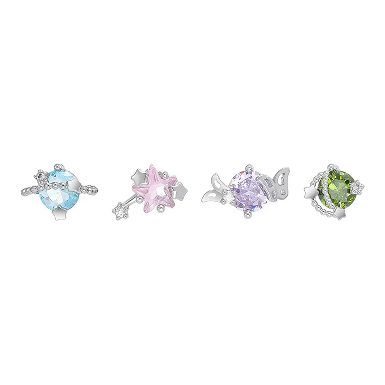 JOLLY NOTE Everyday Fashion Commute Versatile Good Luck Stud Earrings Women's-7