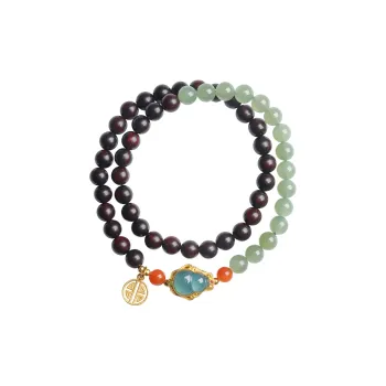 Moon Seal Hundred Rivers Rosewood Precious Wood Bracelets Unisex