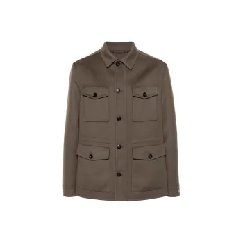 Canali Single breasted Wool cashmere Jacket