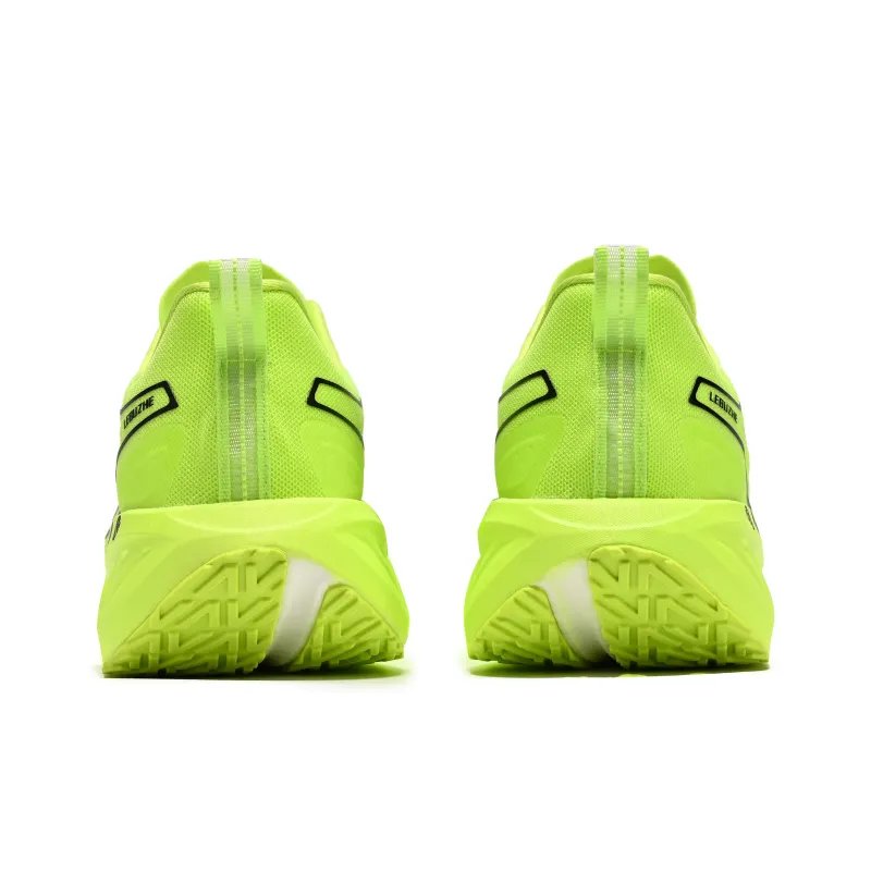 LEBUZHE Low Top Running Shoes Men's Neon Green-3