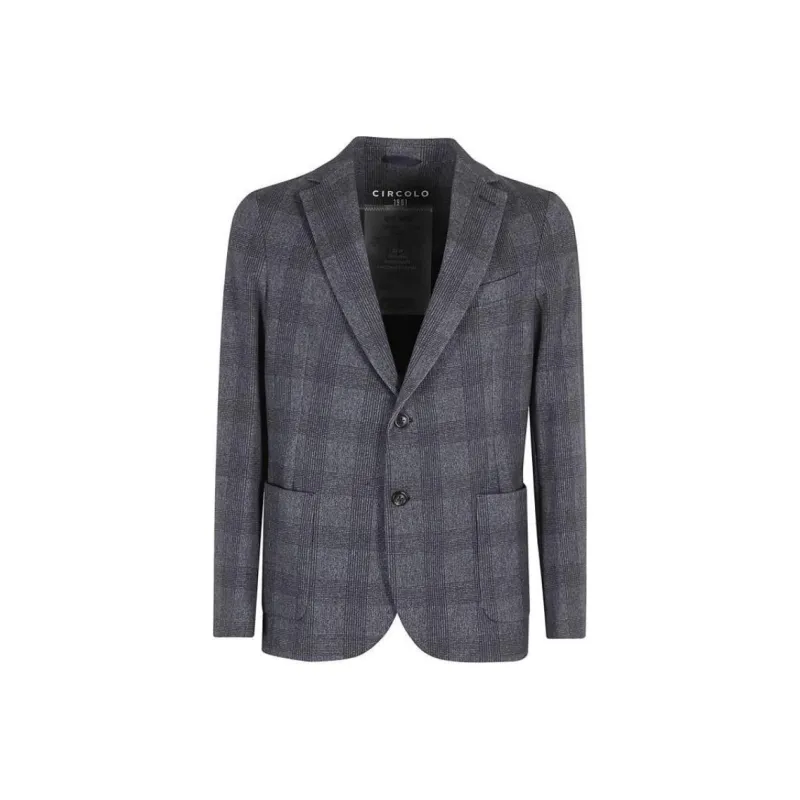 Circolo 1901 Checked Wool Blazer-0