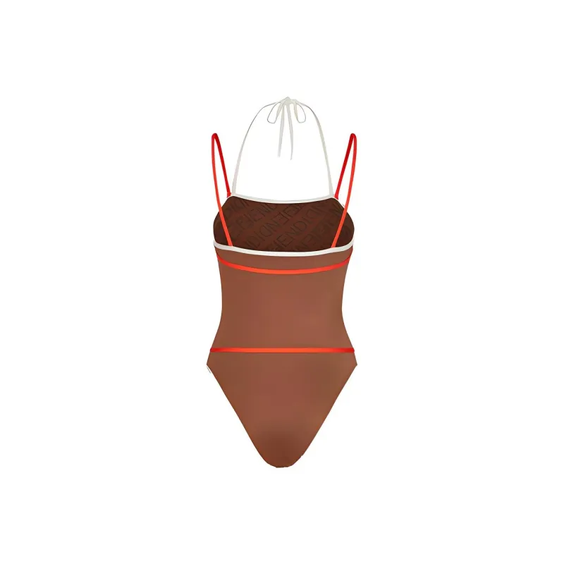 FENDI SS23 One piece Swimsuit Women's Brown-1