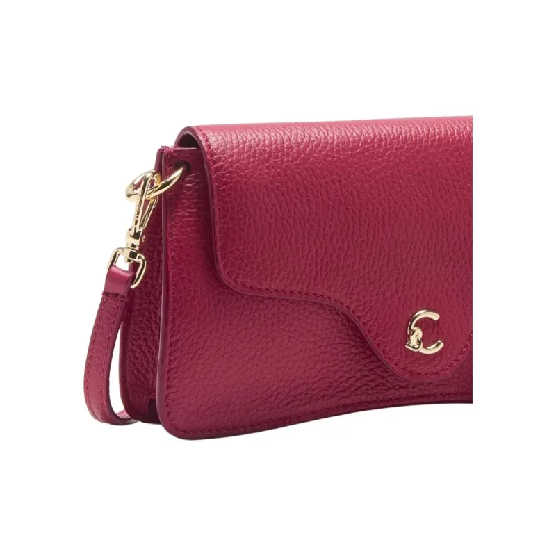 COCCINELLE C me Grain Cow Leather Shoulder Bag Women's Red-2