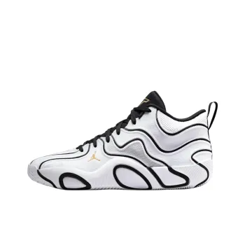 Jordan Tatum 3 Anti Slip Wear Resistant Mid Top Basketball Shoes Unisex Black White