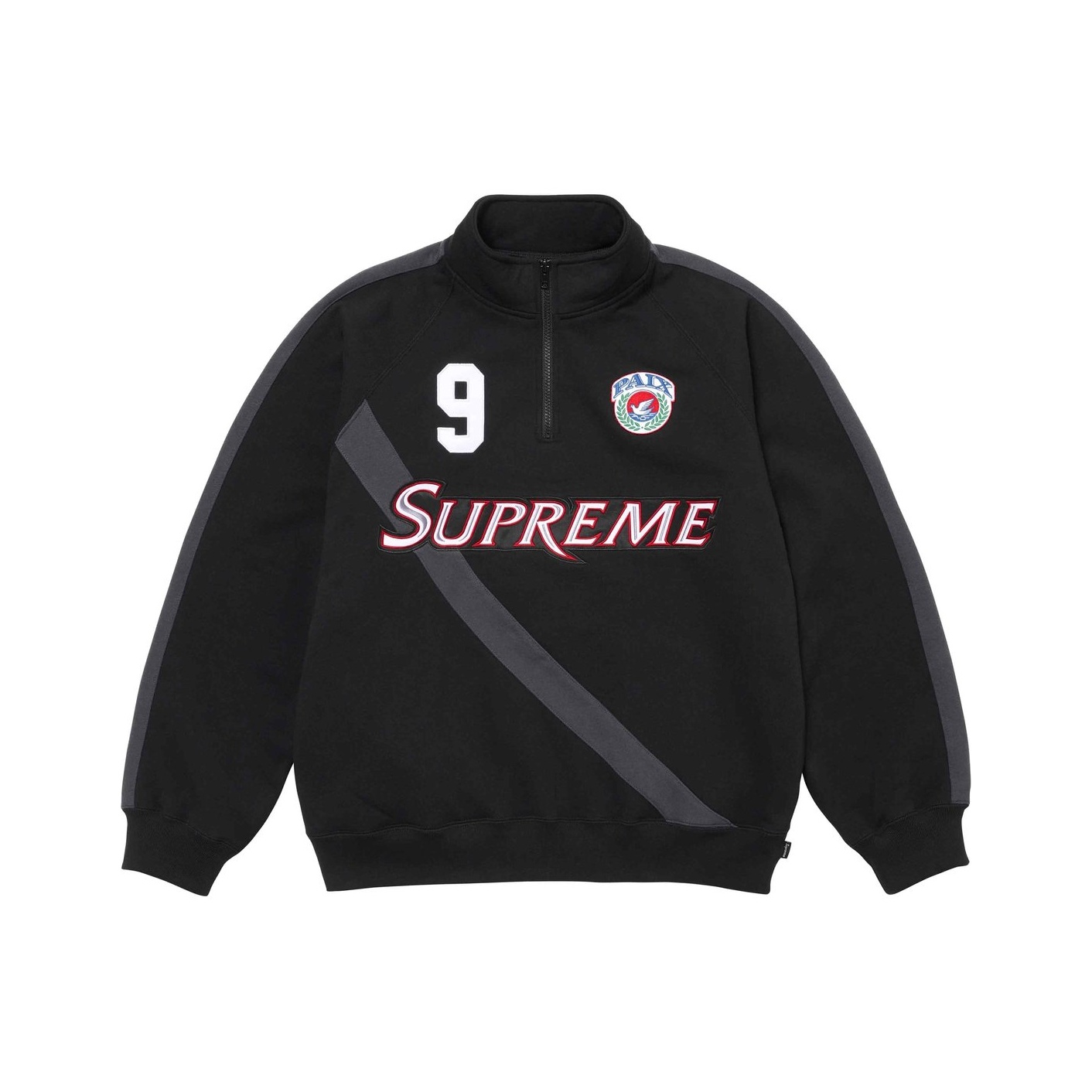 Supreme Equipe Half Zip Sweatshirt Black S - POIZON