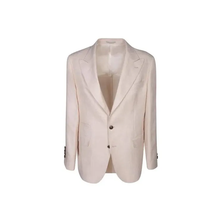 Brunello Cucinelli Single Breasted Curved Hem Blazer-0
