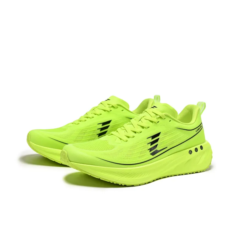 LEBUZHE Low Top Running Shoes Men's Neon Green-2