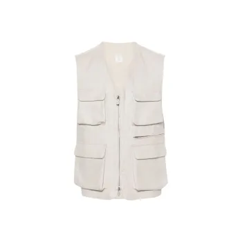 Eleventy V neck Linen Vest