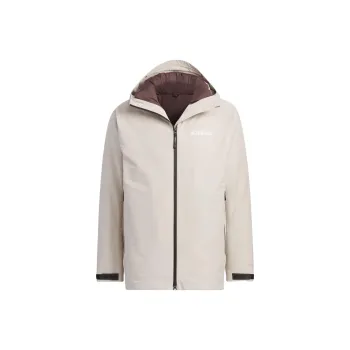 Adidas Waterproof And Windproof Windbreaker Jacket Men's Ecru