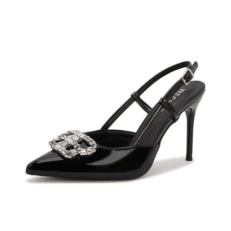 WECKER Slim Heel High Heels Women's Black-14