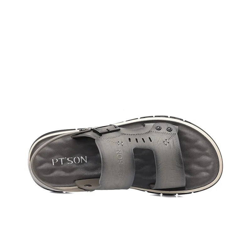 PT'SON Beach Sandals Men's Black-7