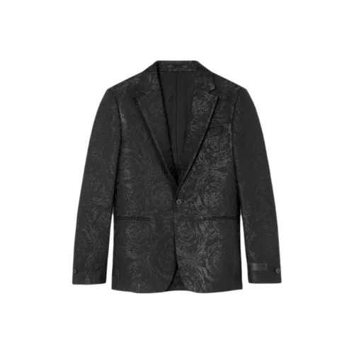 VERSACE Metallic Paisley Single Breasted Tailored Blazer