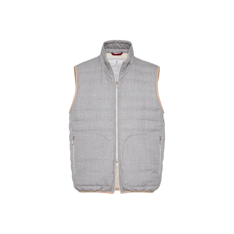 Brunello Cucinelli High Neck Padded Gilet-0
