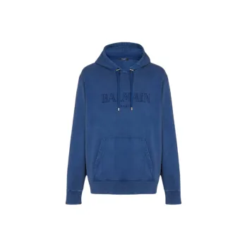 BALMAIN Vintage Logo Embroidered Hoodie