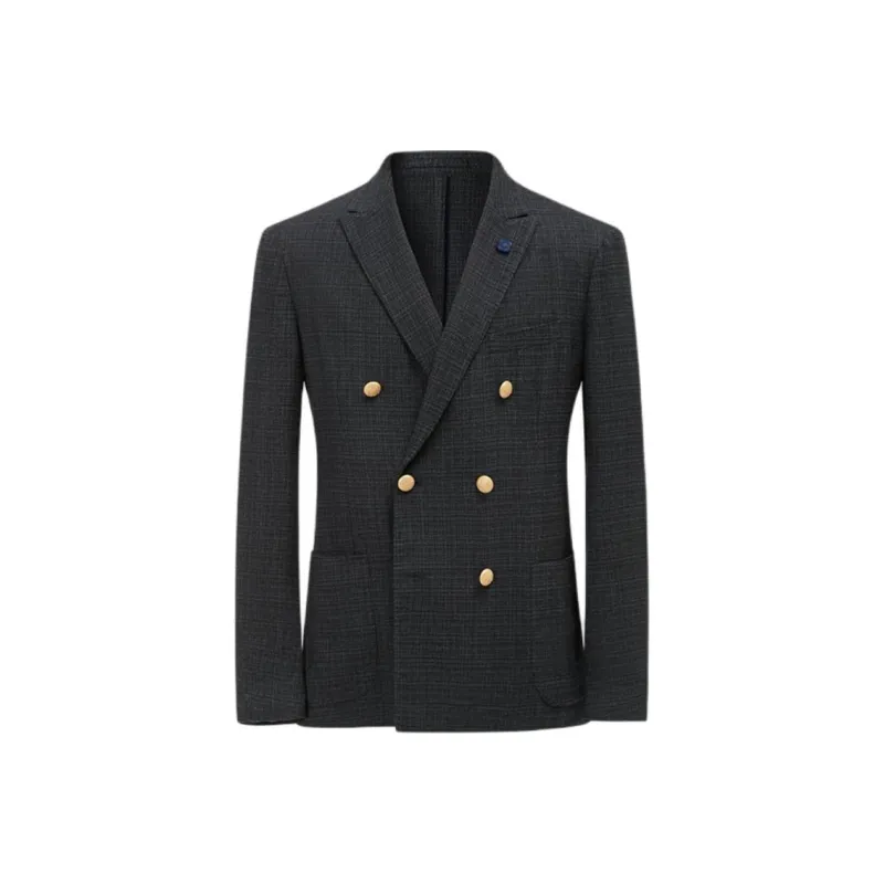 LARDINI Business Suit Men's Black Navy Blue-0