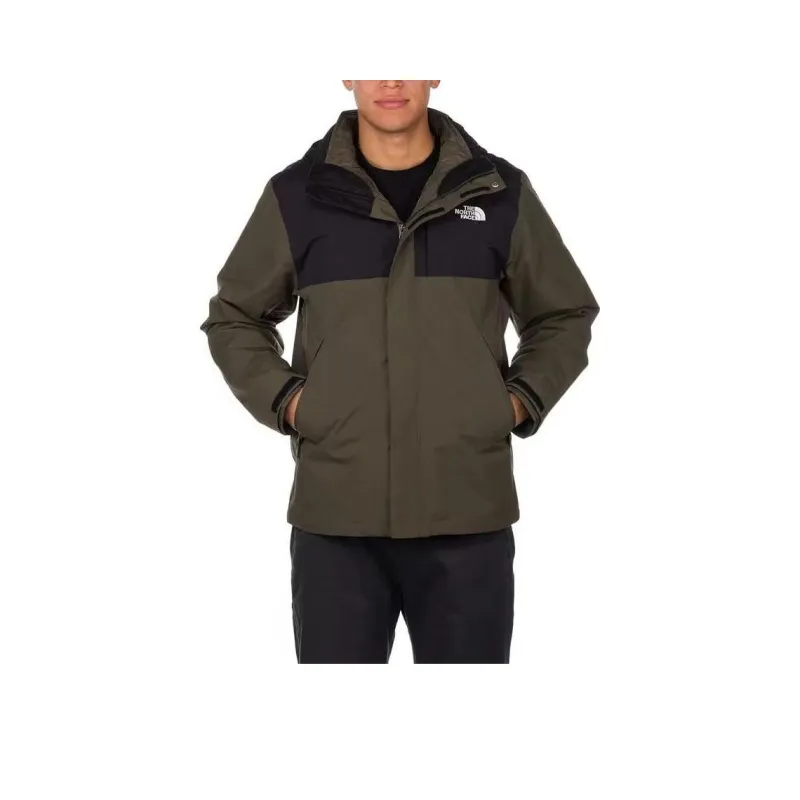 THE NORTH FACE Outdoor Hiking Waterproof And Warm Windbreaker Jacket Men's New Gray Green-0