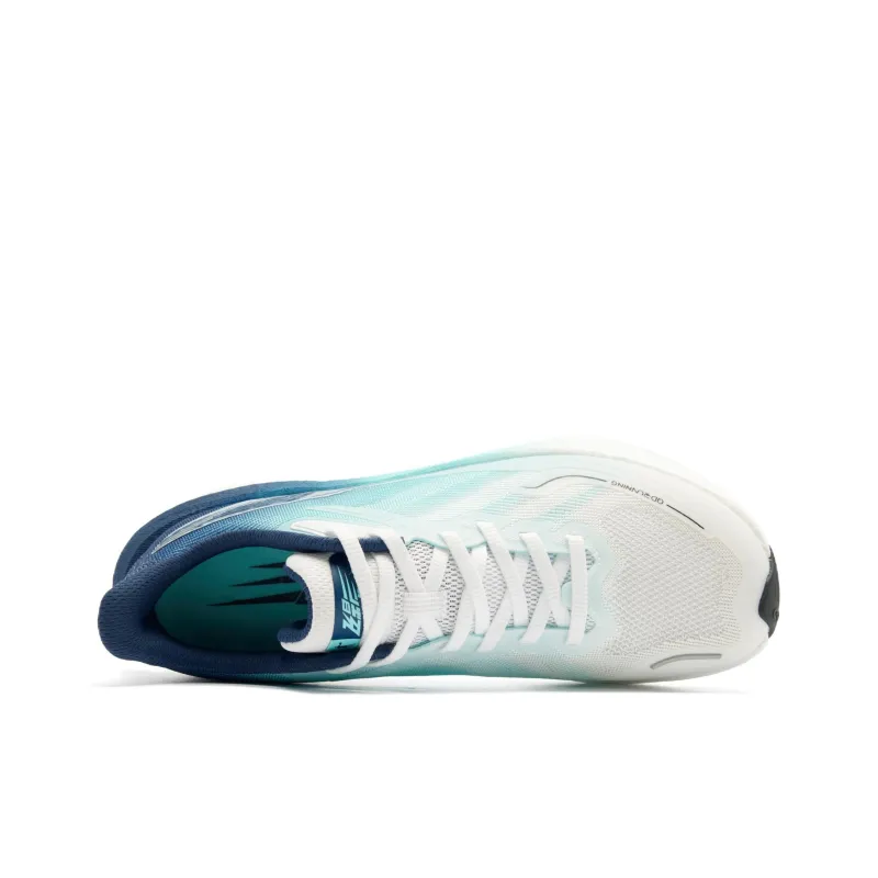 QIAODAN Wear-resistant Non-slip And Breathable Low-Top Sprint Long Distance Running Running Shoes Men's White Blue-3