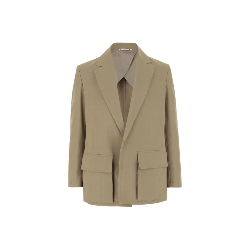 Valentino V Neck Flap Pocket Jacket-0