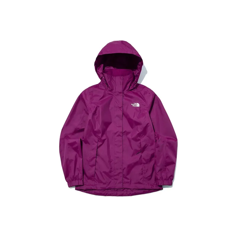 THE NORTH FACE Hyvent Outdoor Hiking Waterproof And Windproof To Keep Warm Windbreaker Jacket Unisex Rose Purple-0
