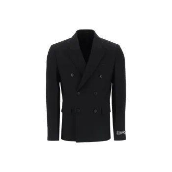 VERSACE Double-Breasted Tailored Blazer