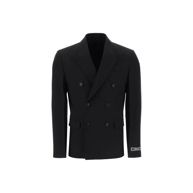 VERSACE Double-Breasted Tailored Blazer-0