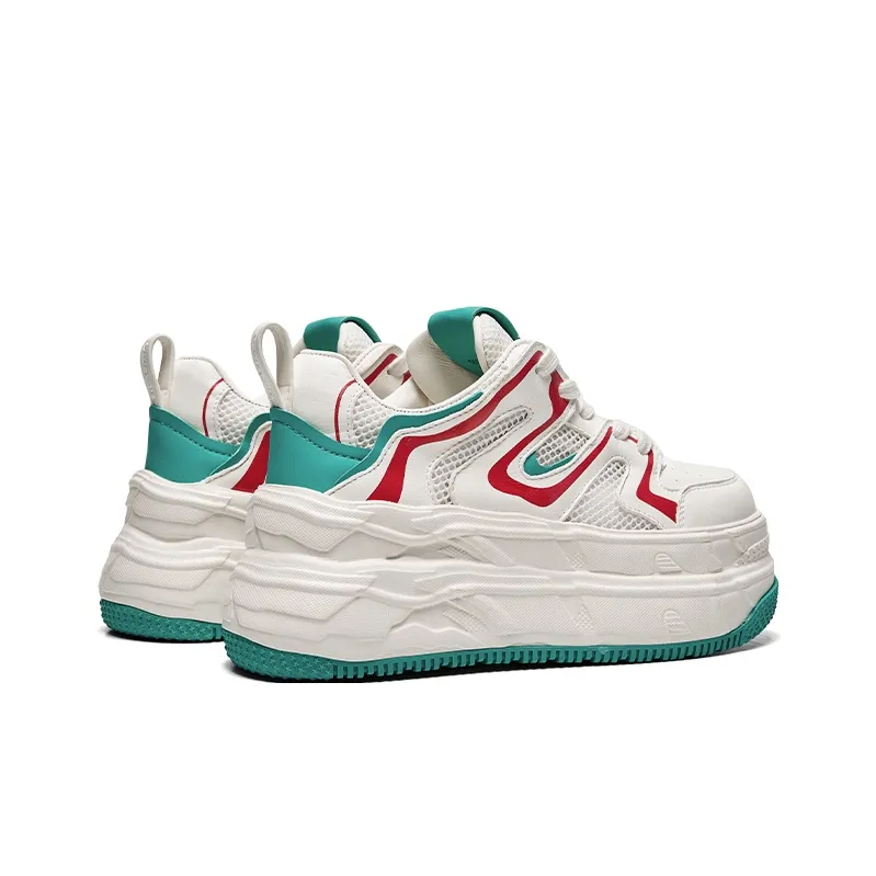 CHERYKALLY Quantum Leap Collection Abrasion Resistant Height Increasing Low Top Skateboard Shoes Women's Spruce Green-2